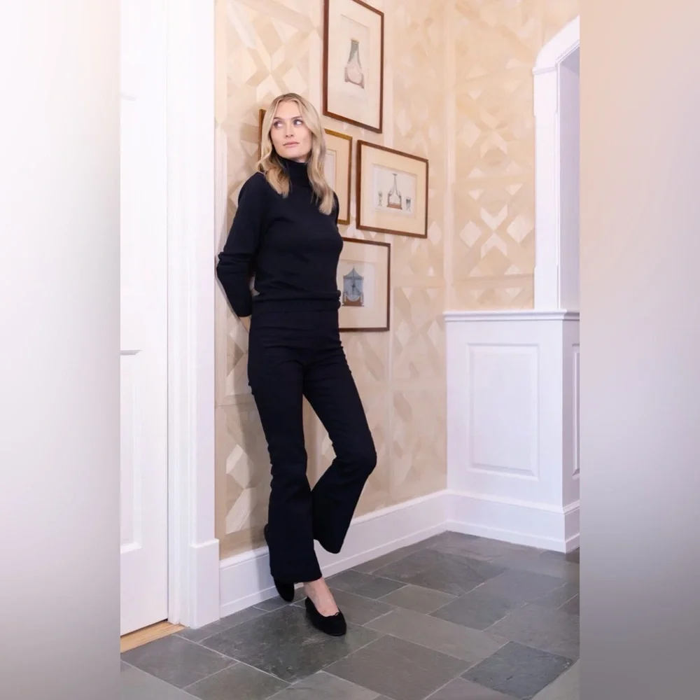 NWT Julia Amory Bell Pant Twill in Black, Size Large - Picture 2 of 14